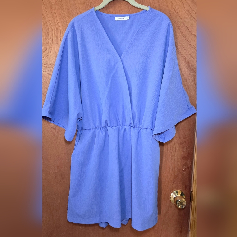Blueming Brand Blue Romper Shorts Outfit Sz Large